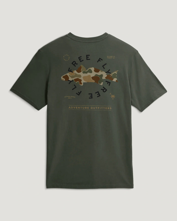 Free Fly Men’s Target Species  Pocket S/S T-Shirt - Dark Forest