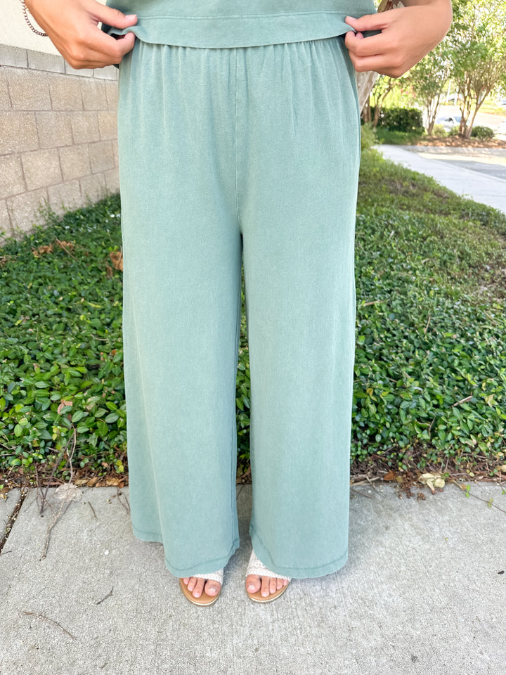 Scout Jersey Flare Pant - Hunter Green