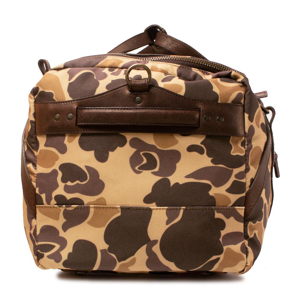 Mission Mercantile Campaign Waxed Canvas Large Duffle Bag - Smoke Vintage Camo