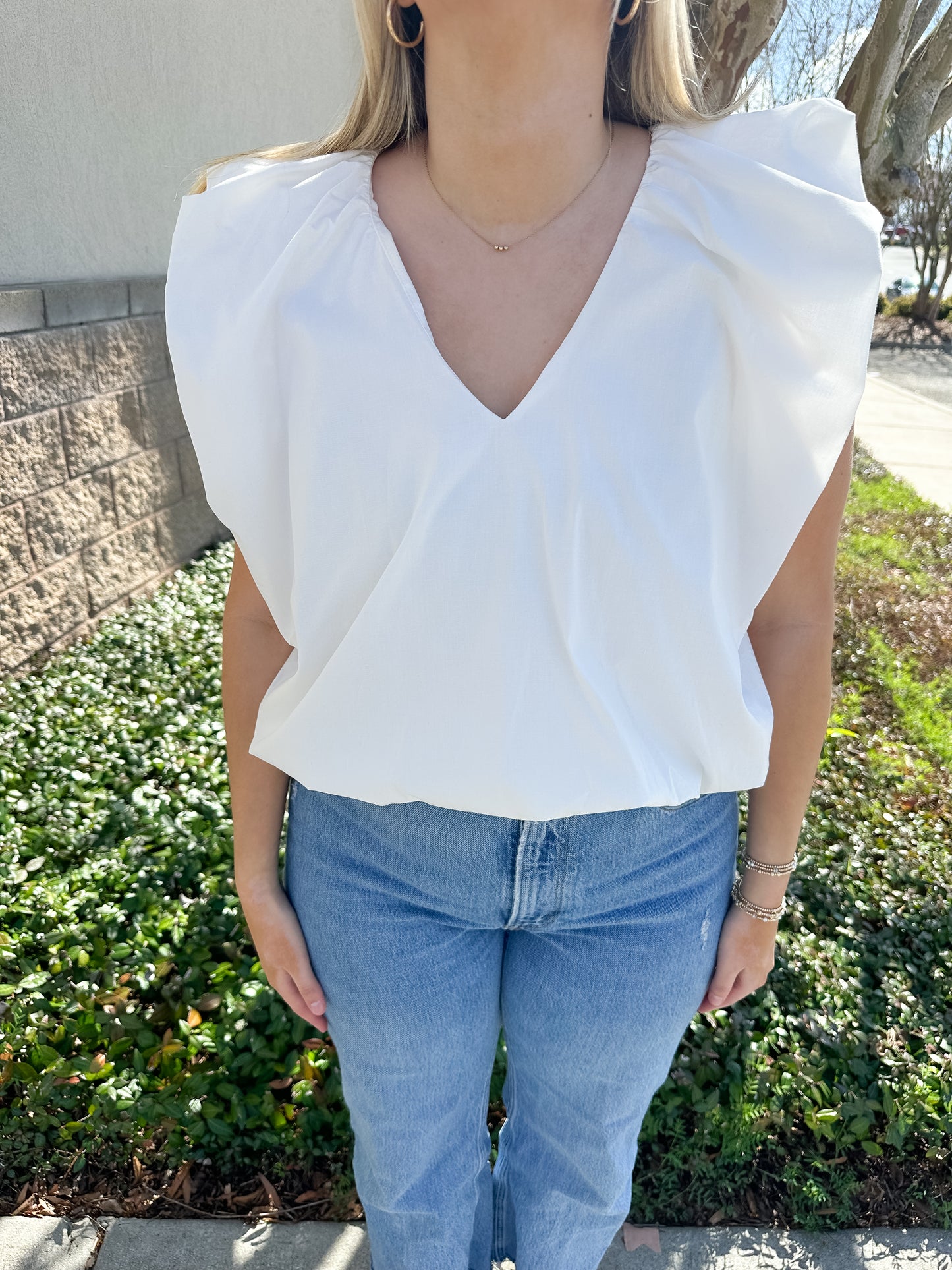 Francis Bubble Top - White