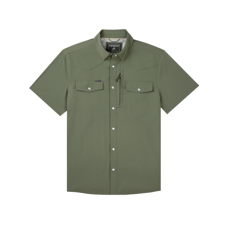 Poncho Men’s “The Grazer” S/S Regular Tuff Thread Shirt - Moss Green