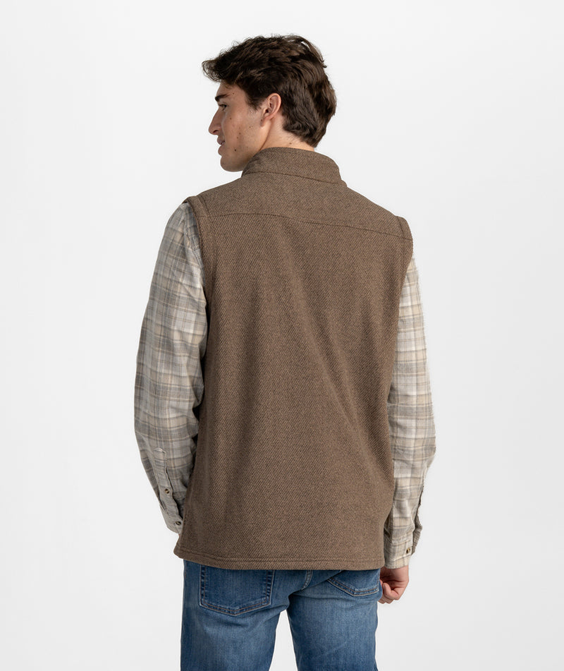 SSCO Men’s Brushline Fleece Vest - Espresso