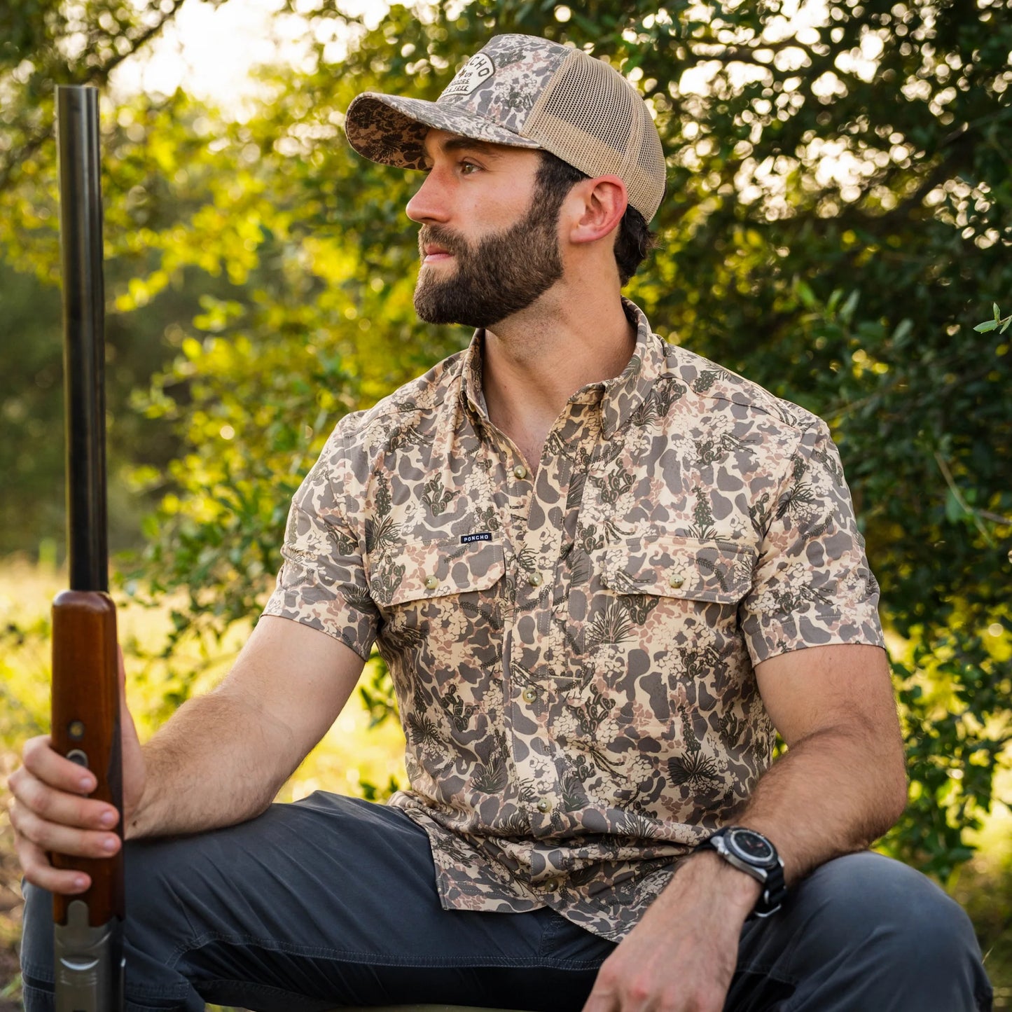 Poncho Men’s “The Albany” S/S Regular Shirt - North Zone Camo