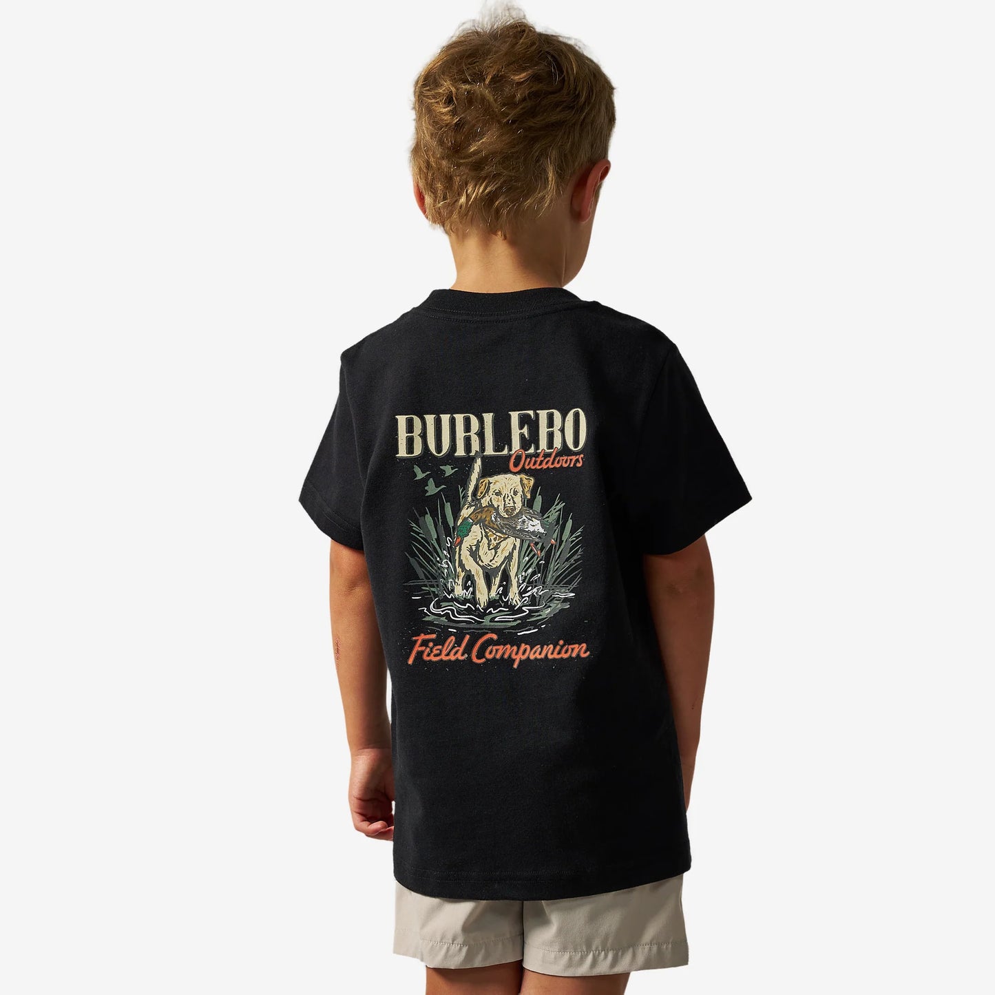Burlebo Youth S/S T-Shirt - Field Companion - Black