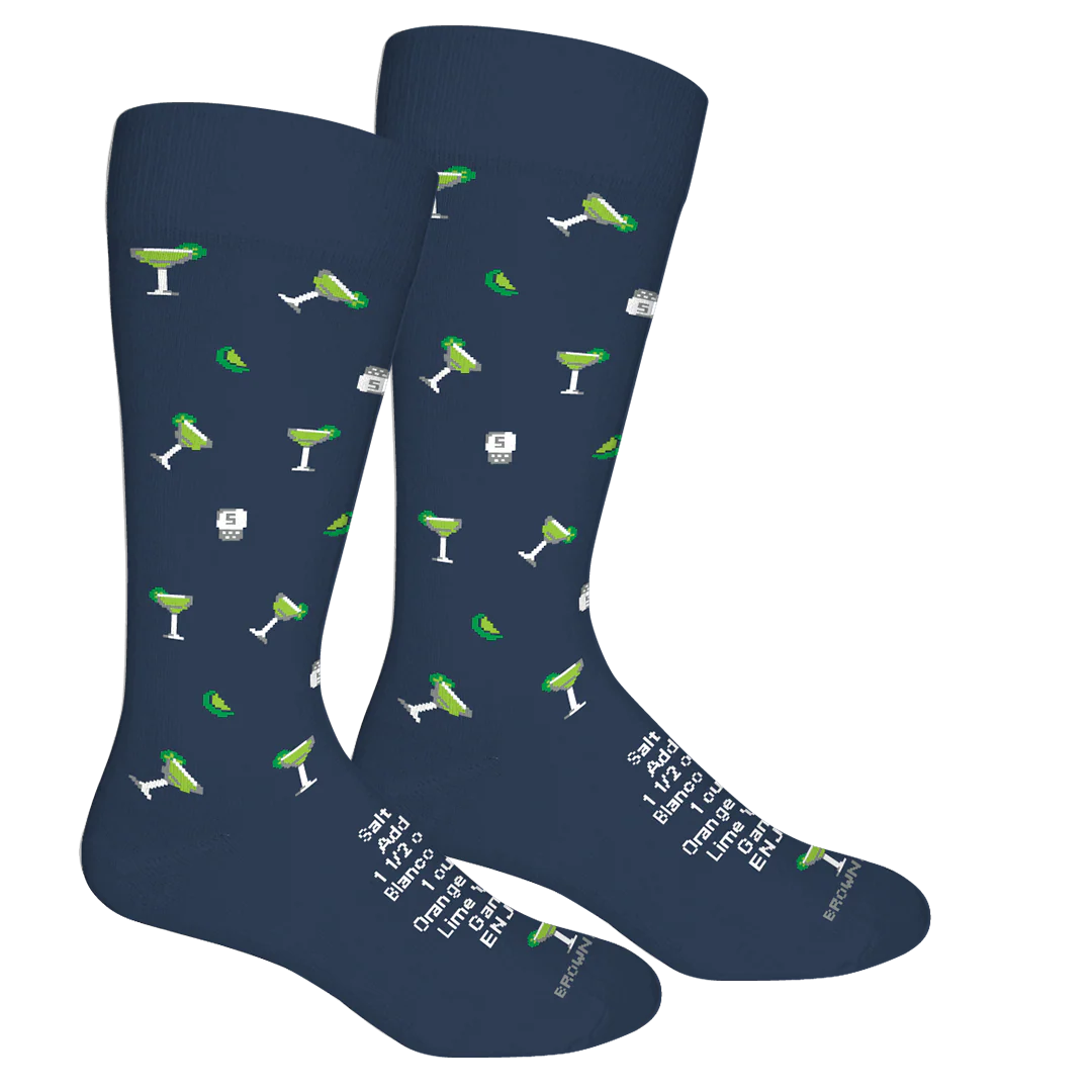 Brown Dog Socks - Margarita Insignia Blue