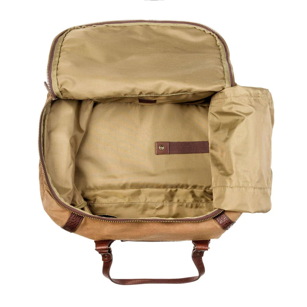 Mission Mercantile Campaign Waxed Canvas Medium Duffle Bag - Smoke Brown