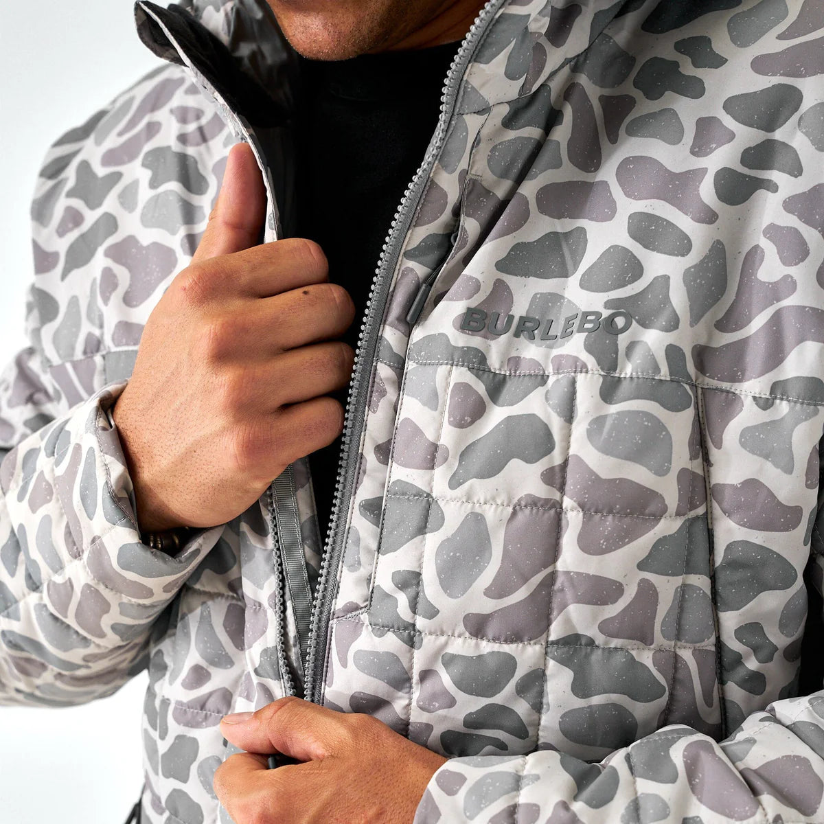 Burlebo Men’s Puffer Jacket - Classic Deer Camo