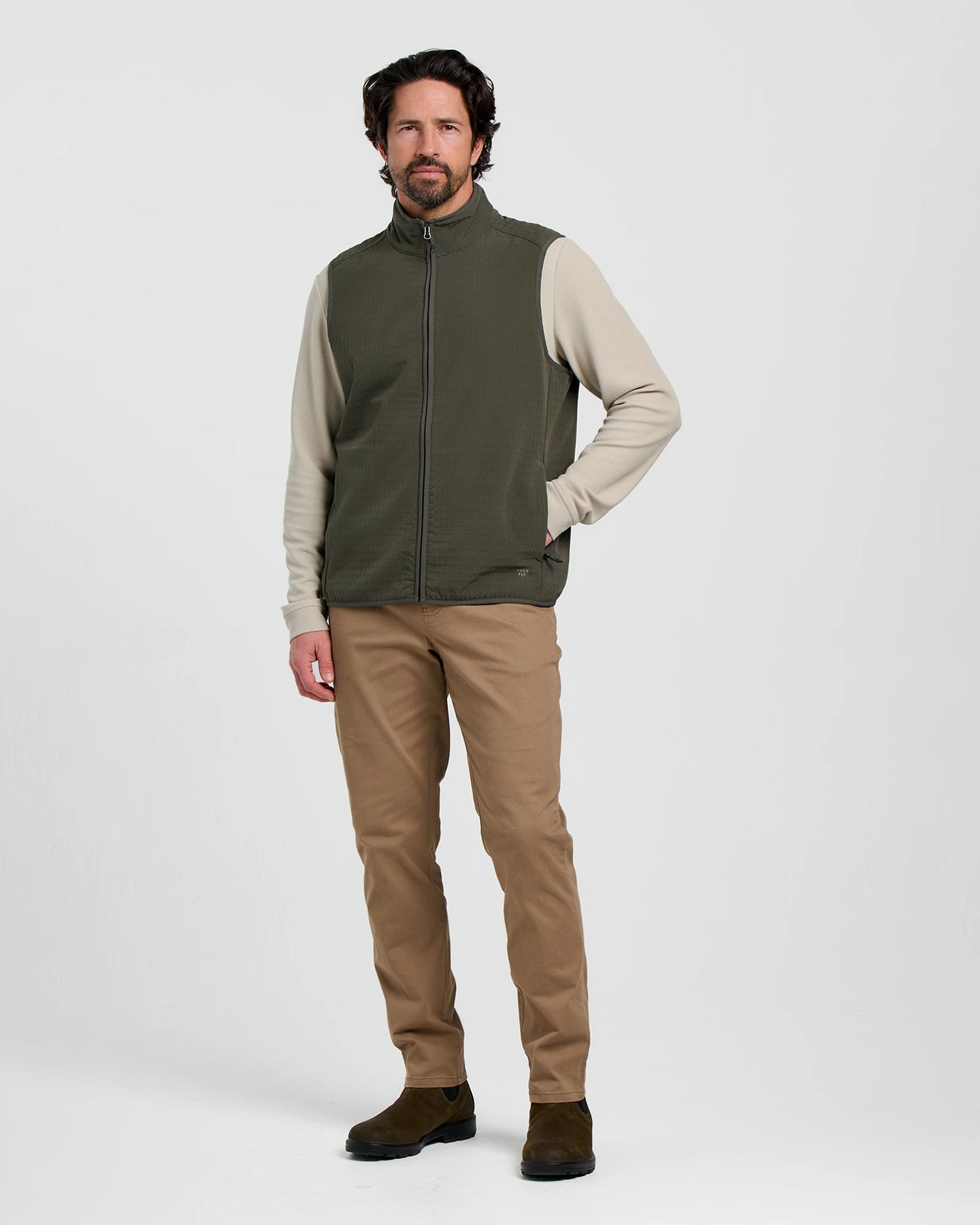 FreeFly Men’s Gridback Fleece Vest - Dark Forest