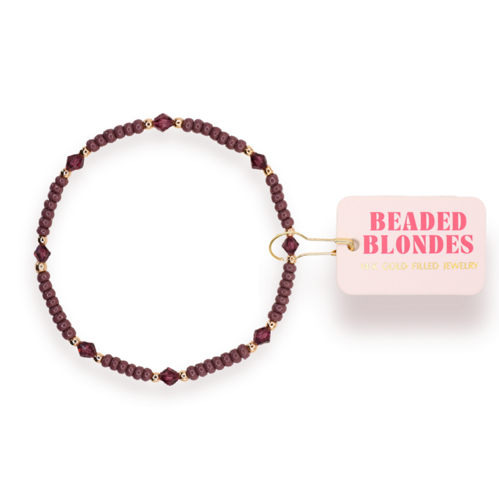 Eleanor Bracelet in Plum: Standard 6.75 inch