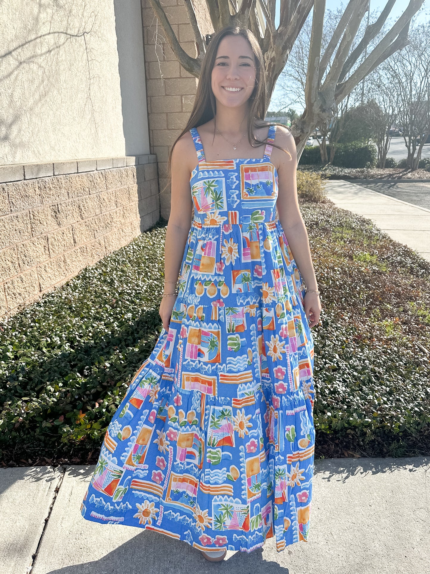 Santorini Scoop Back Dress