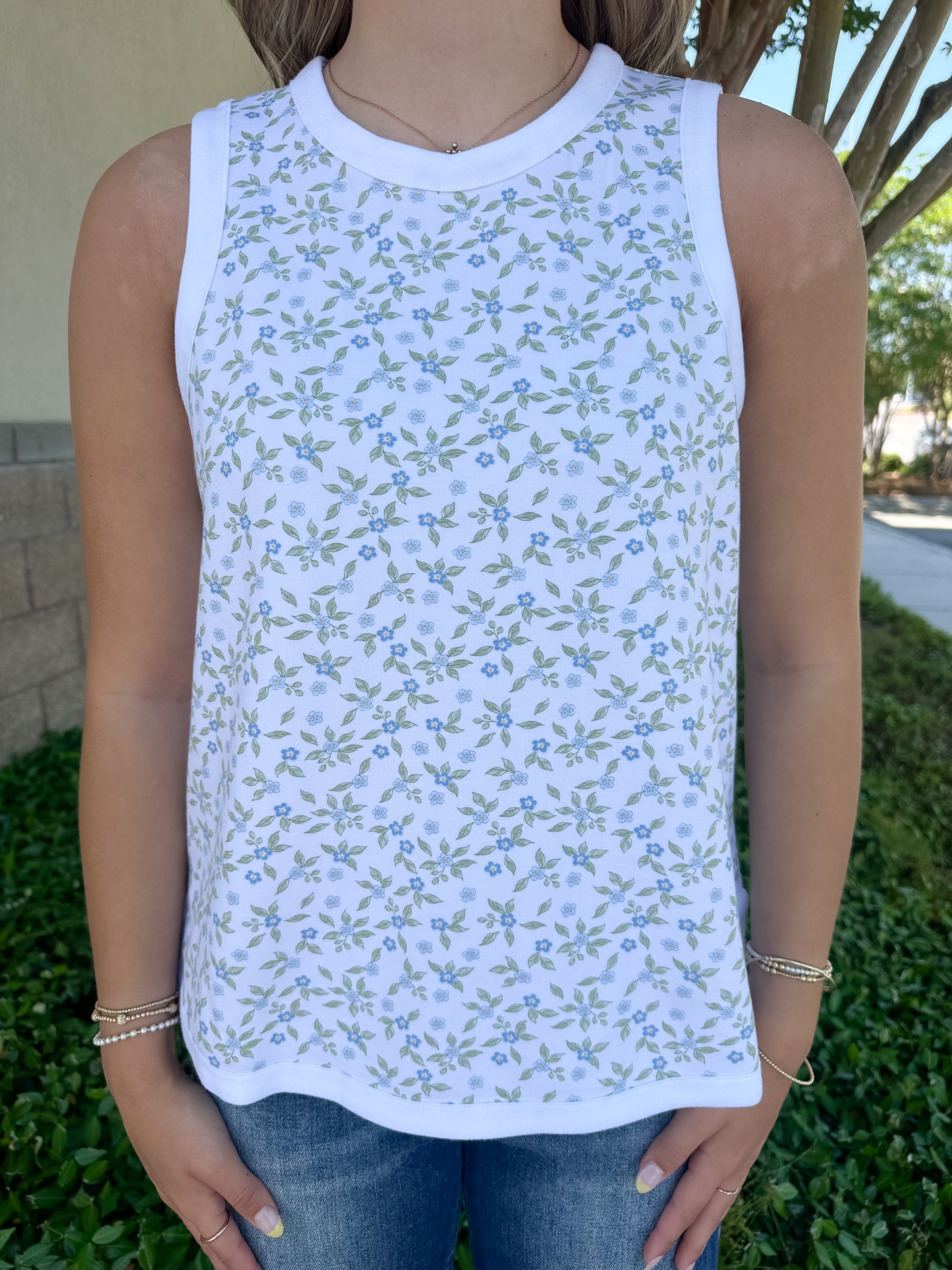 Susie Printed Tank Top - Rob Flower