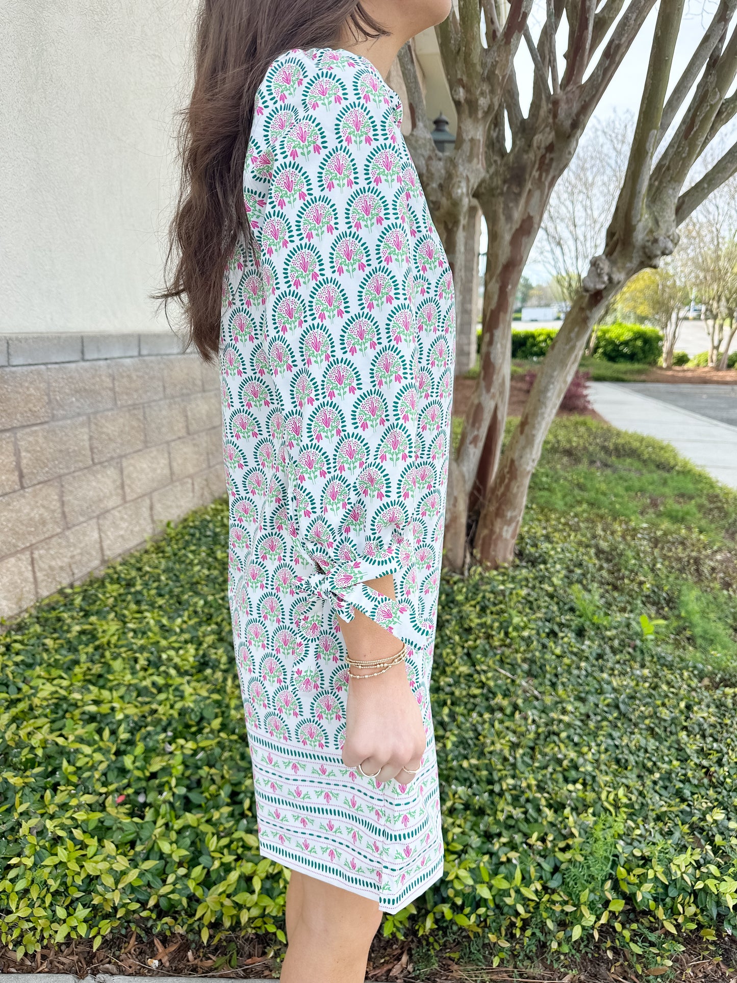 Lainey Dress - Sunshower Flora White