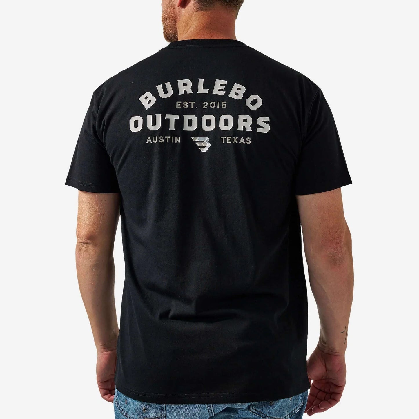 Burlebo Men’s S/S T-Shirt - BURLEBO Outdoors Logo - Black