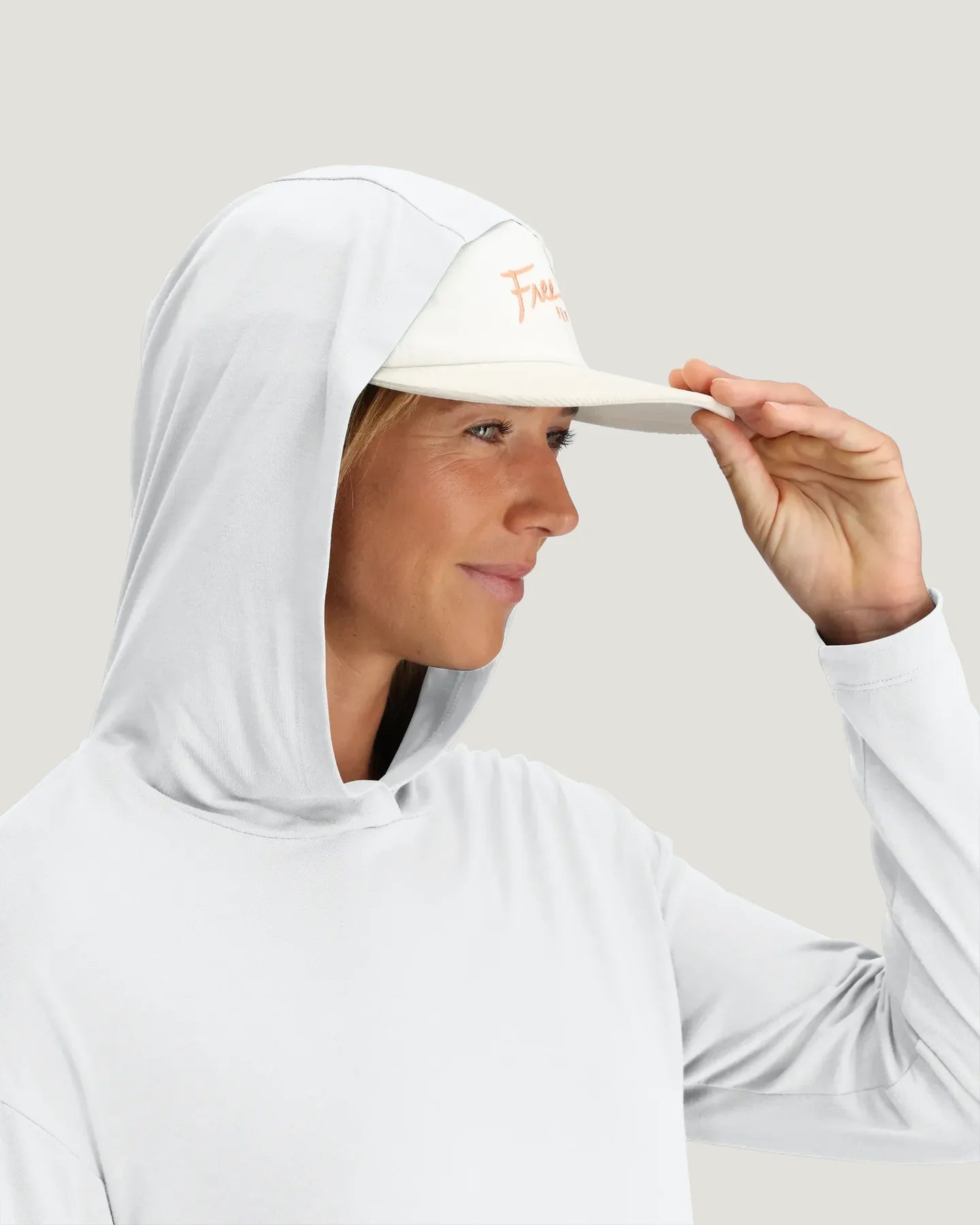 Free Fly Women’s Bamboo Shade Crossbody Hoodie - Bright White