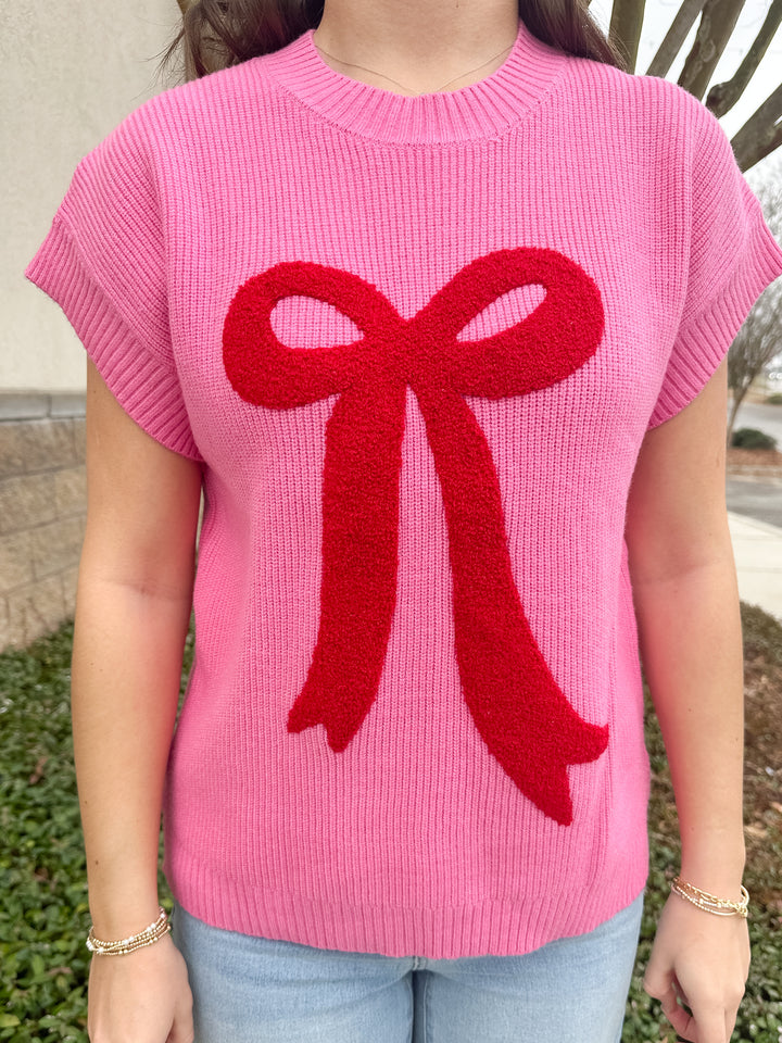 Josie Boucle Bow Sweater