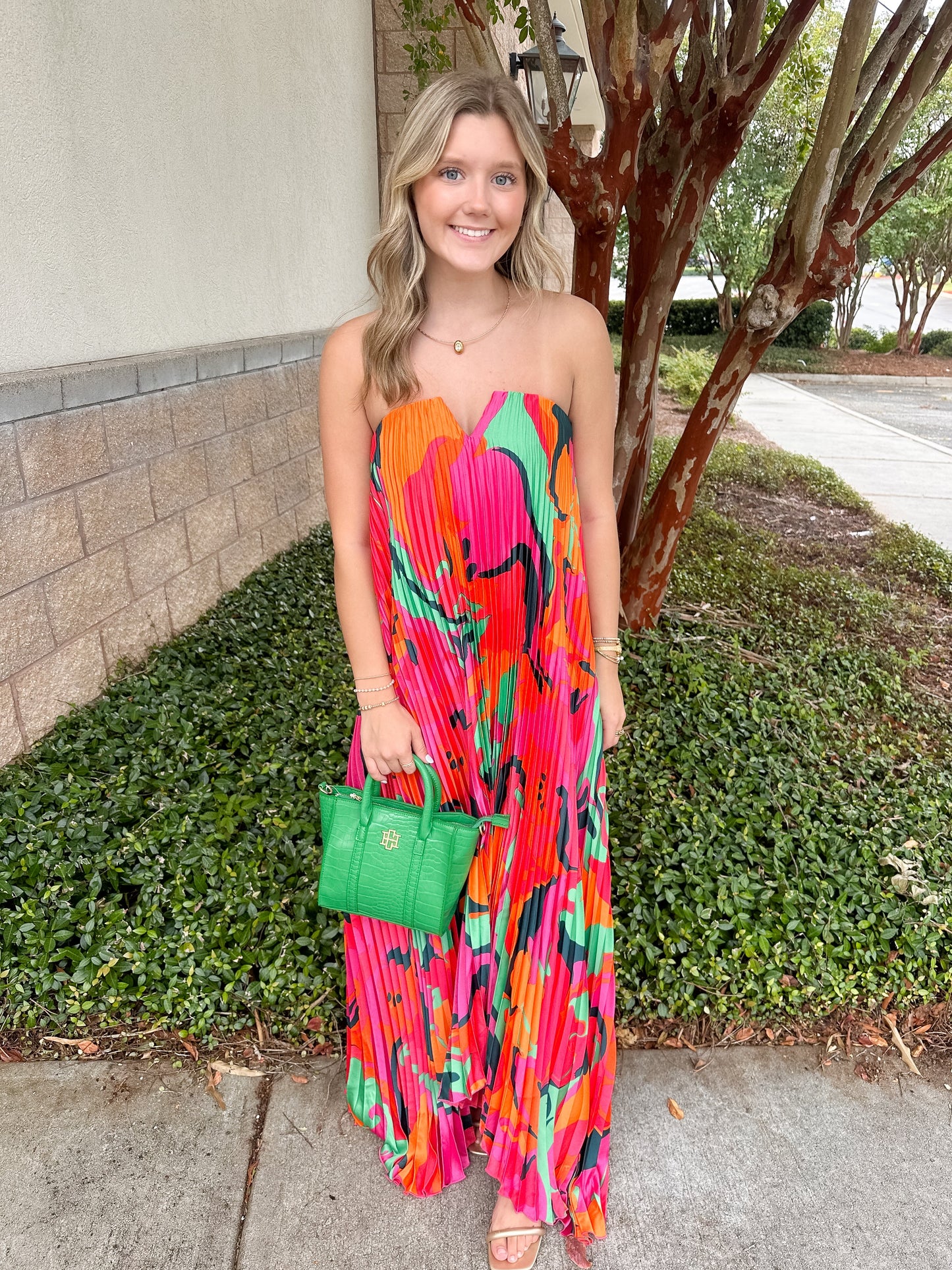 Satin Swirl Midi Dress