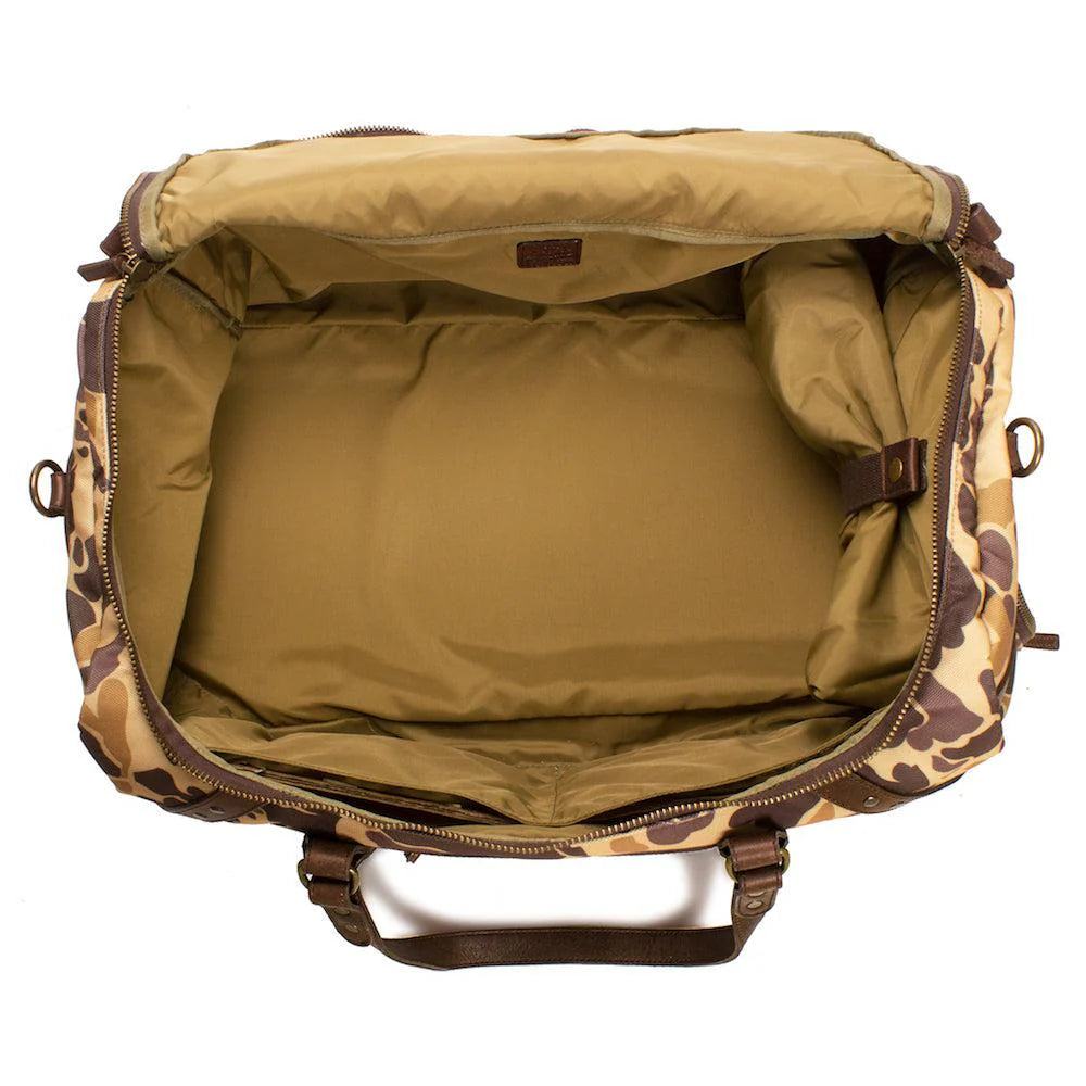 Mission Mercantile Campaign Waxed Canvas Large Duffle Bag - Smoke Vintage Camo
