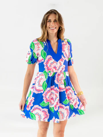 Cantina Dress -  Petal Tango Blue