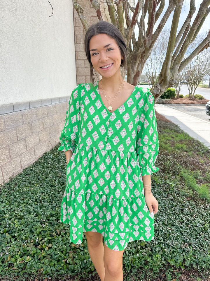 Raya Dress - Early Riser Green