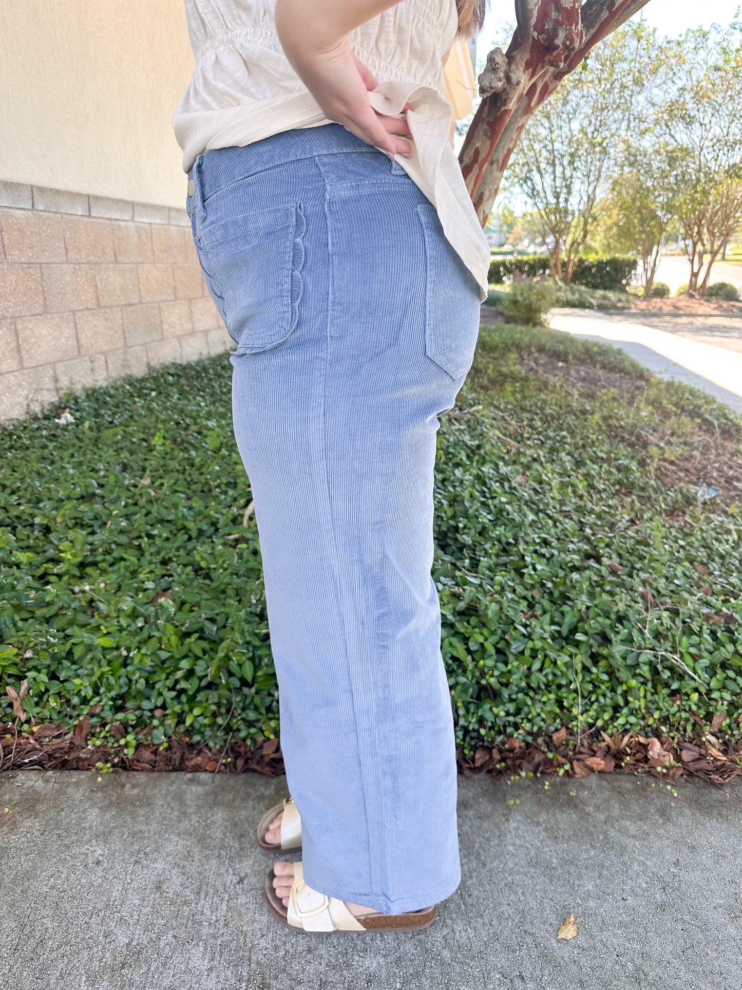Abby Corduroy Pants - Blue