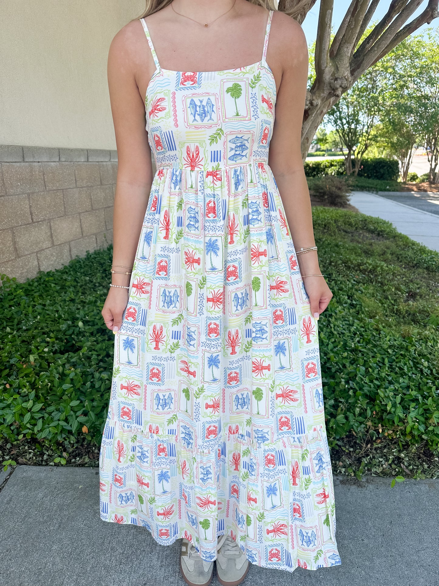 Margie Tiered Dress - Seascape