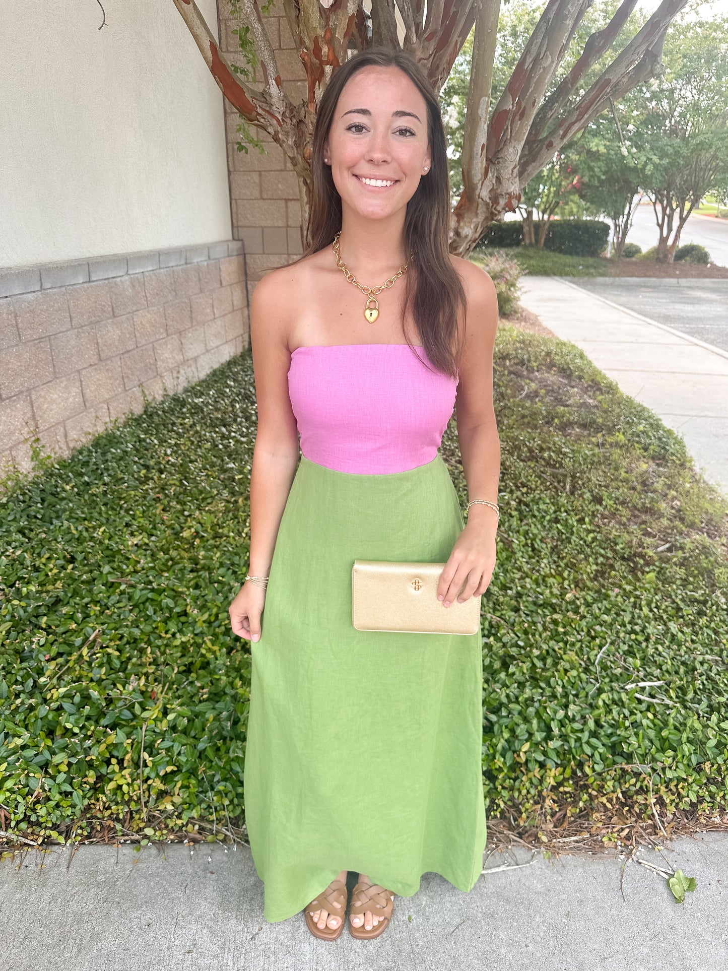 Hailey Colorblock Maxi Dress - Purple