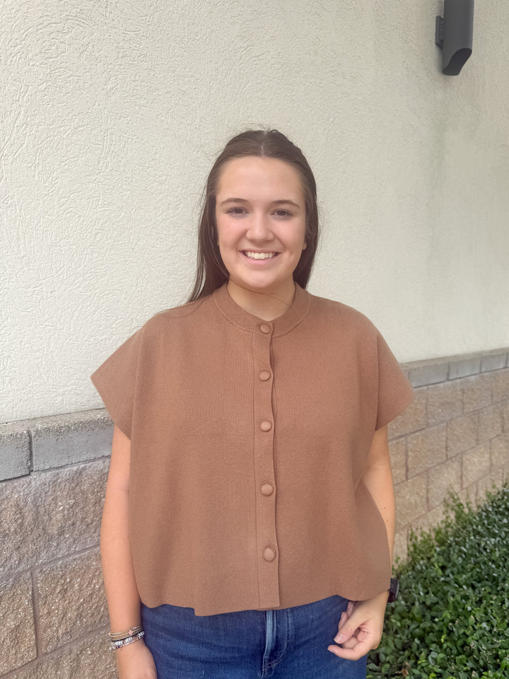 Heather Button Sweater