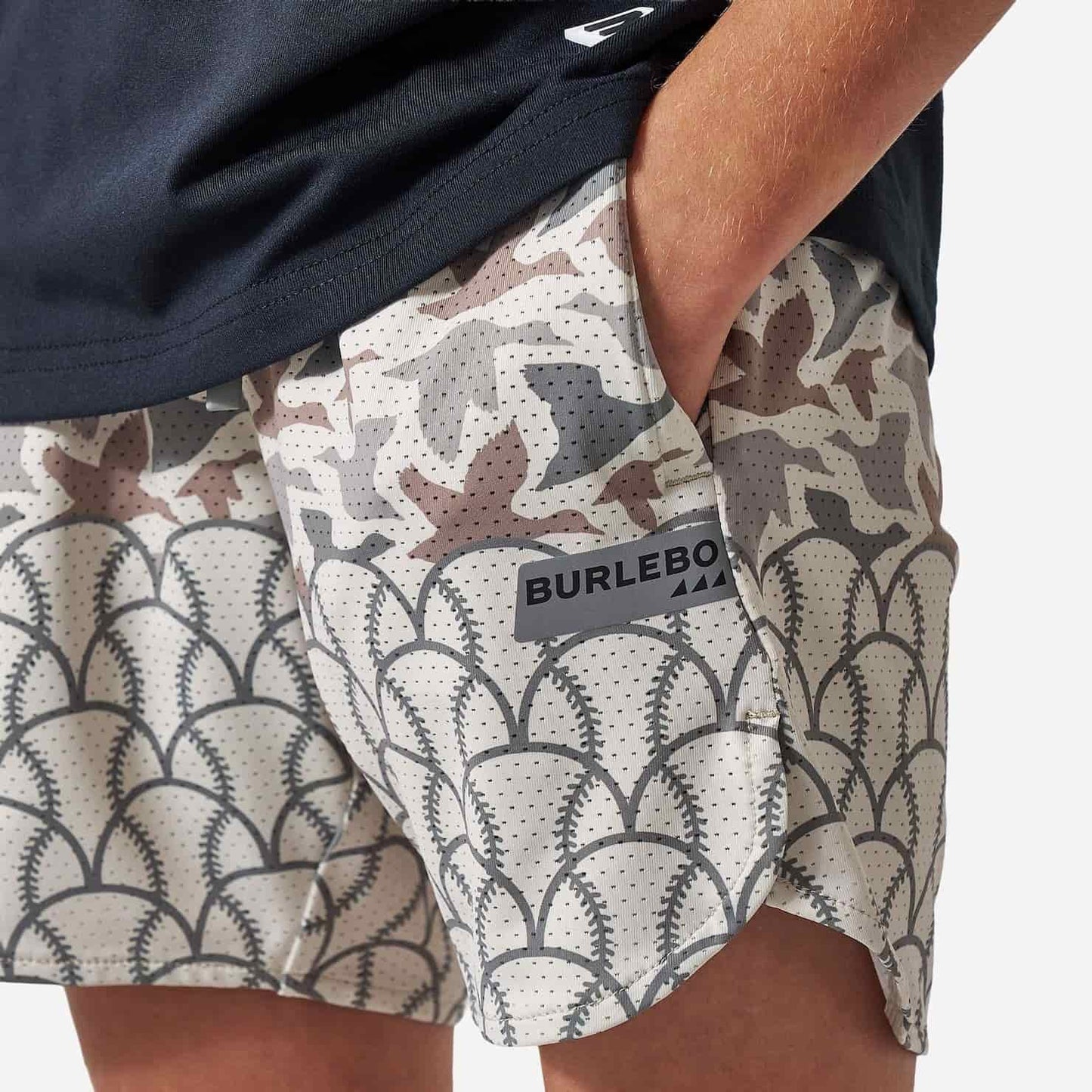Burlebo Youth Mesh Training Shorts - Fowl Ball - Classic Deer Camo