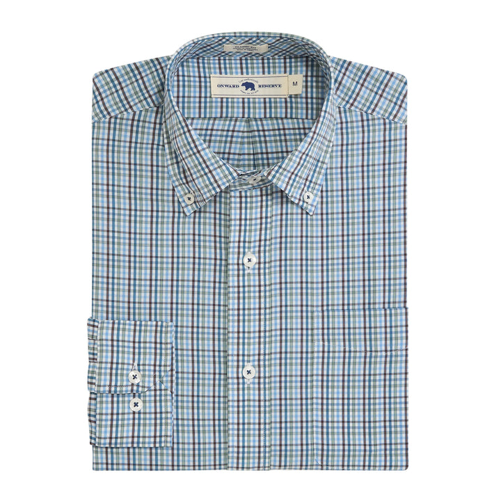 Onward Reserve Dunlin Classic Fit Performance Button Down - Chocolate
