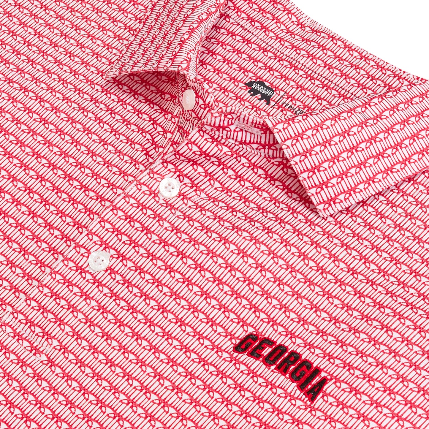 Onward Reserve UGA Arches Printed Polo - White