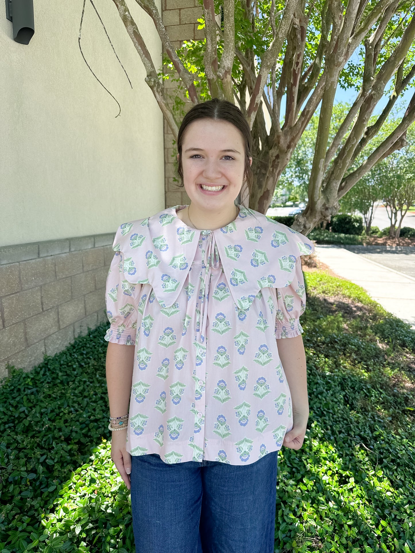 Saylor Novelty Collar Top