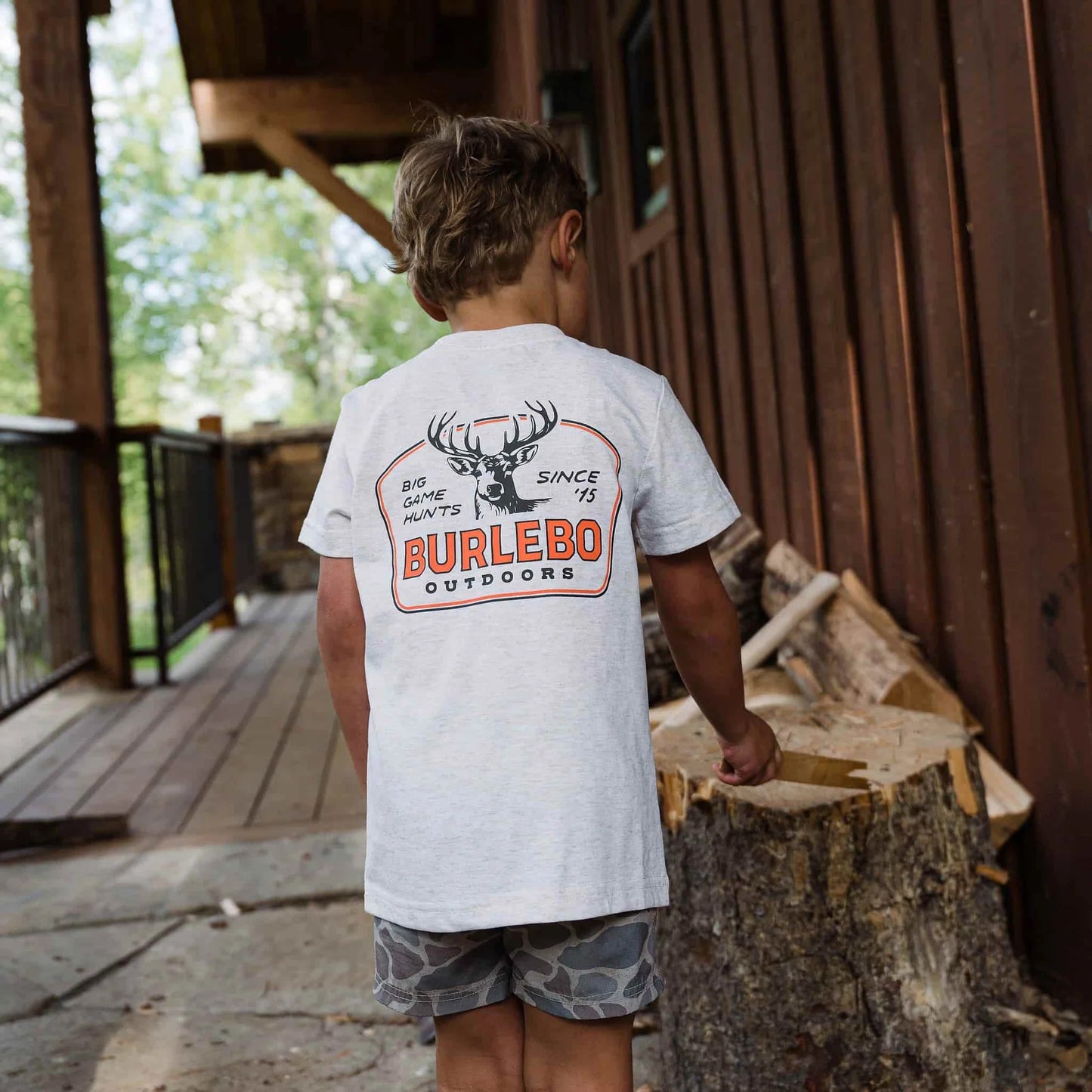 Burlebo Youth S/S T-Shirt - Big Game Hunts - Oatmeal