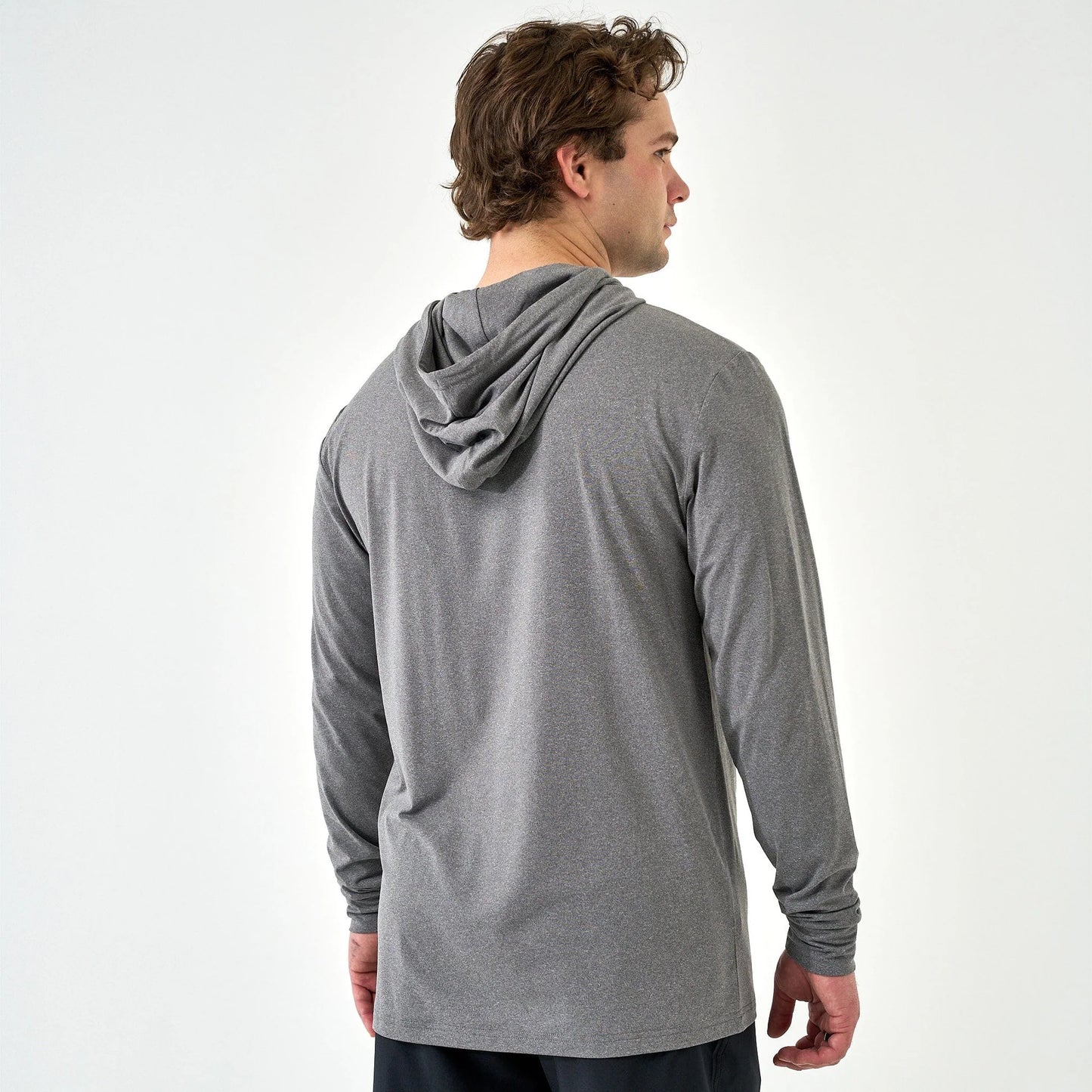 Burlebo Men’s Performance Hoodie - Dark Heather Grey