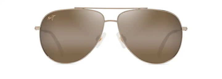 MJ Hauoli Polarized Sunglasses - Shiny Light Gold with Orange & Yellow