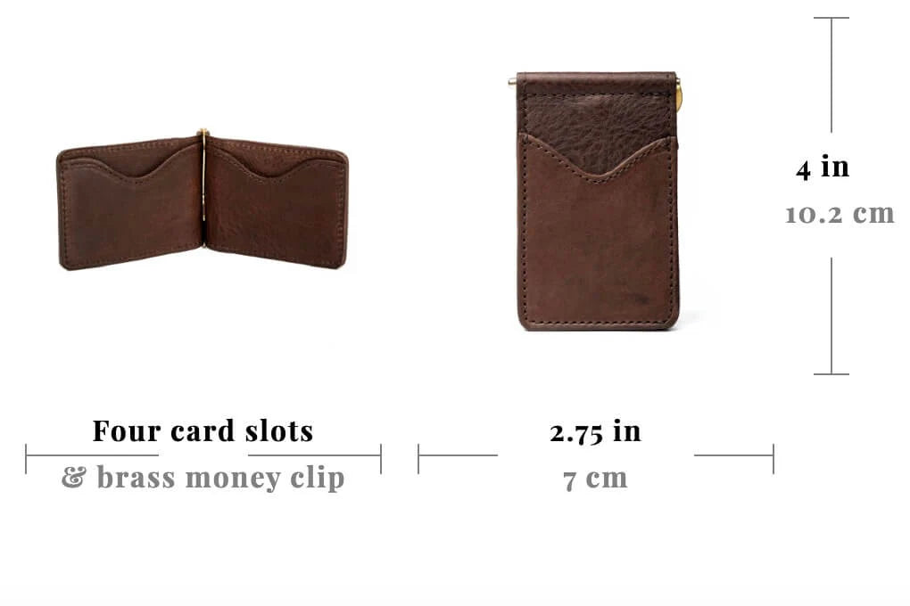 Mission Mercantile Campaign Leather Small Wallet - Whiskey