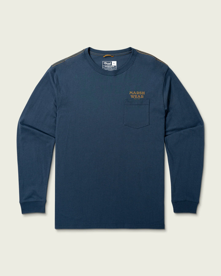 Marsh Wear Men’s Outfitter L/S Pocket T-Shirt - Dark Denim