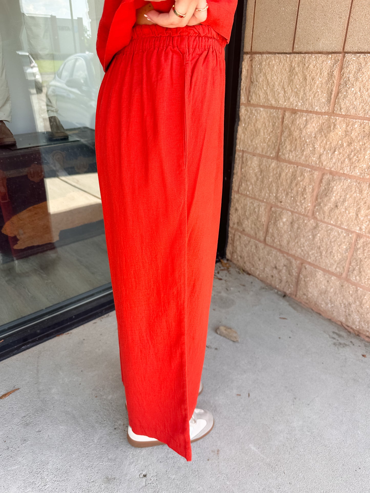Scout Linen Pant - Chili Pepper