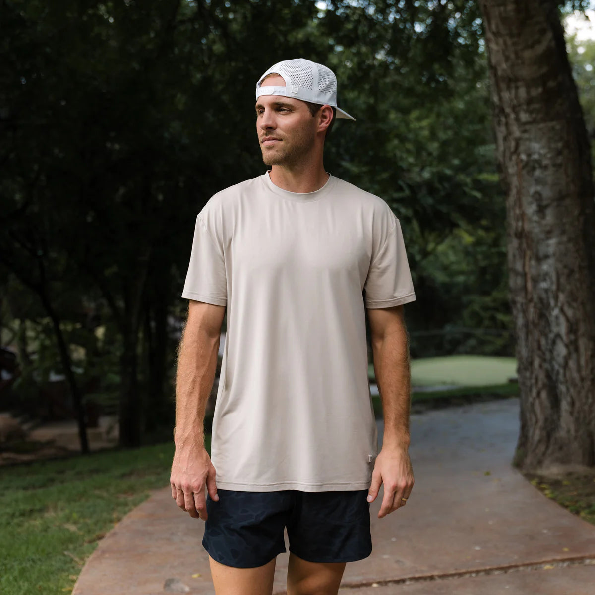 Burlebo Mens S26 Go To Tee - Sandstone
