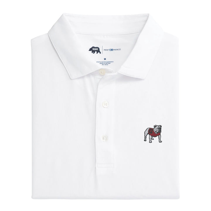 Onward Reserve UGA Solid Performance Standing Bulldog Polo - White