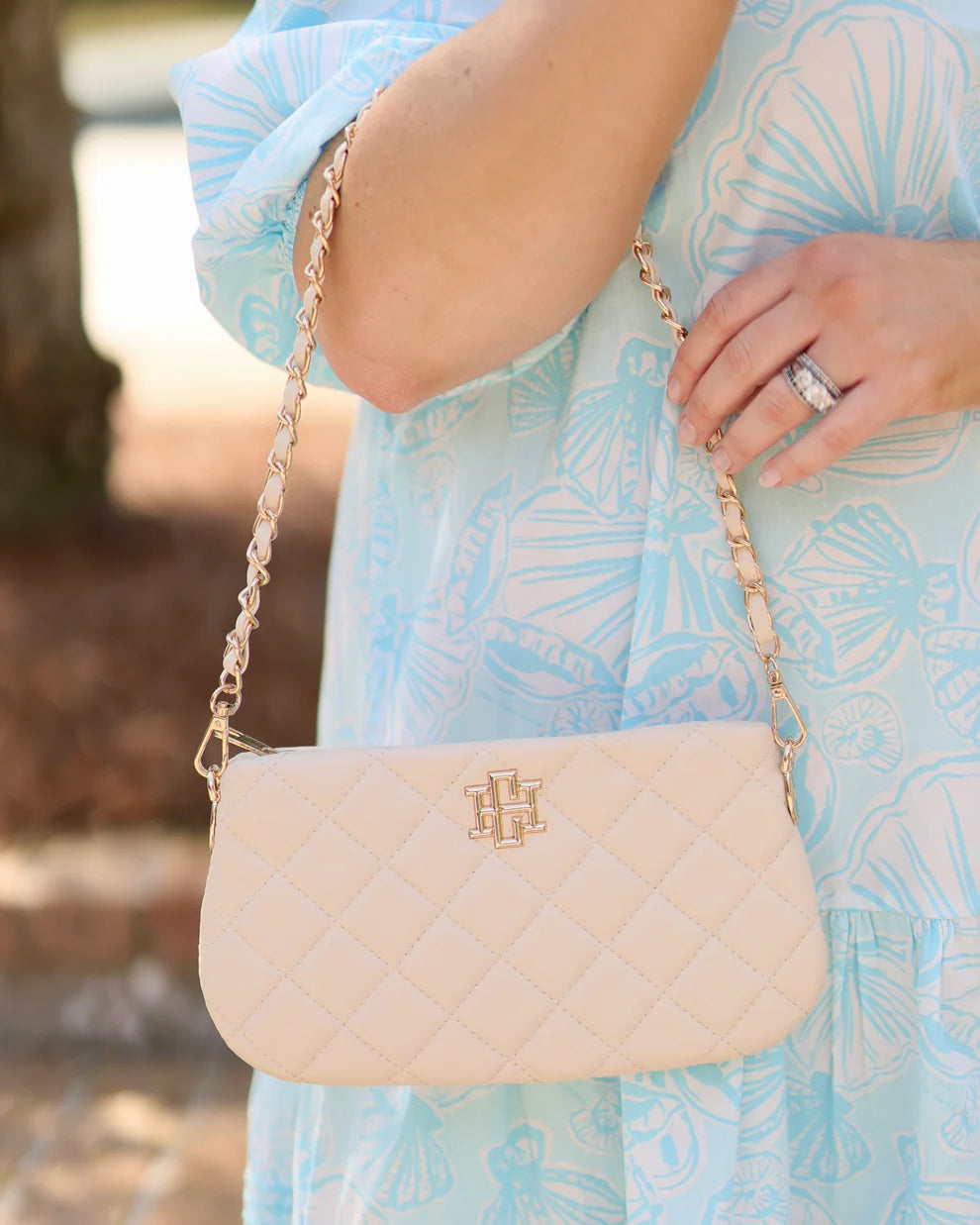CH Livi Crossbody- Cream Quilted