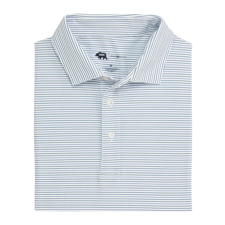Onward Reserve Driver Stripe Performance Polo - Mallard Green