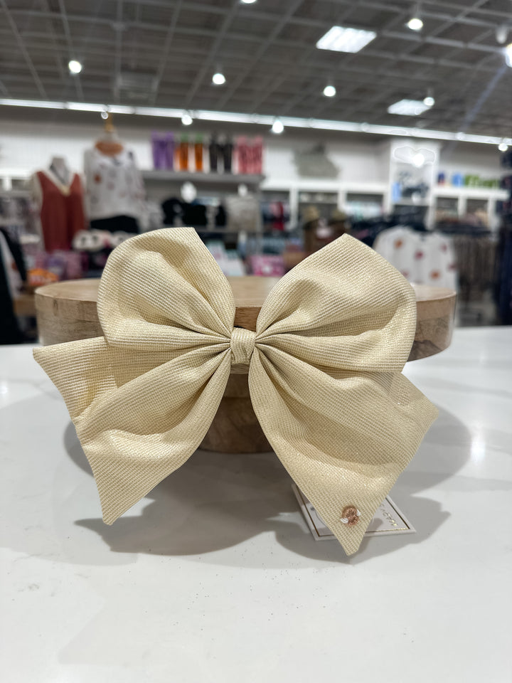 MS Fabric Magnetic Bow - Metallic Gold