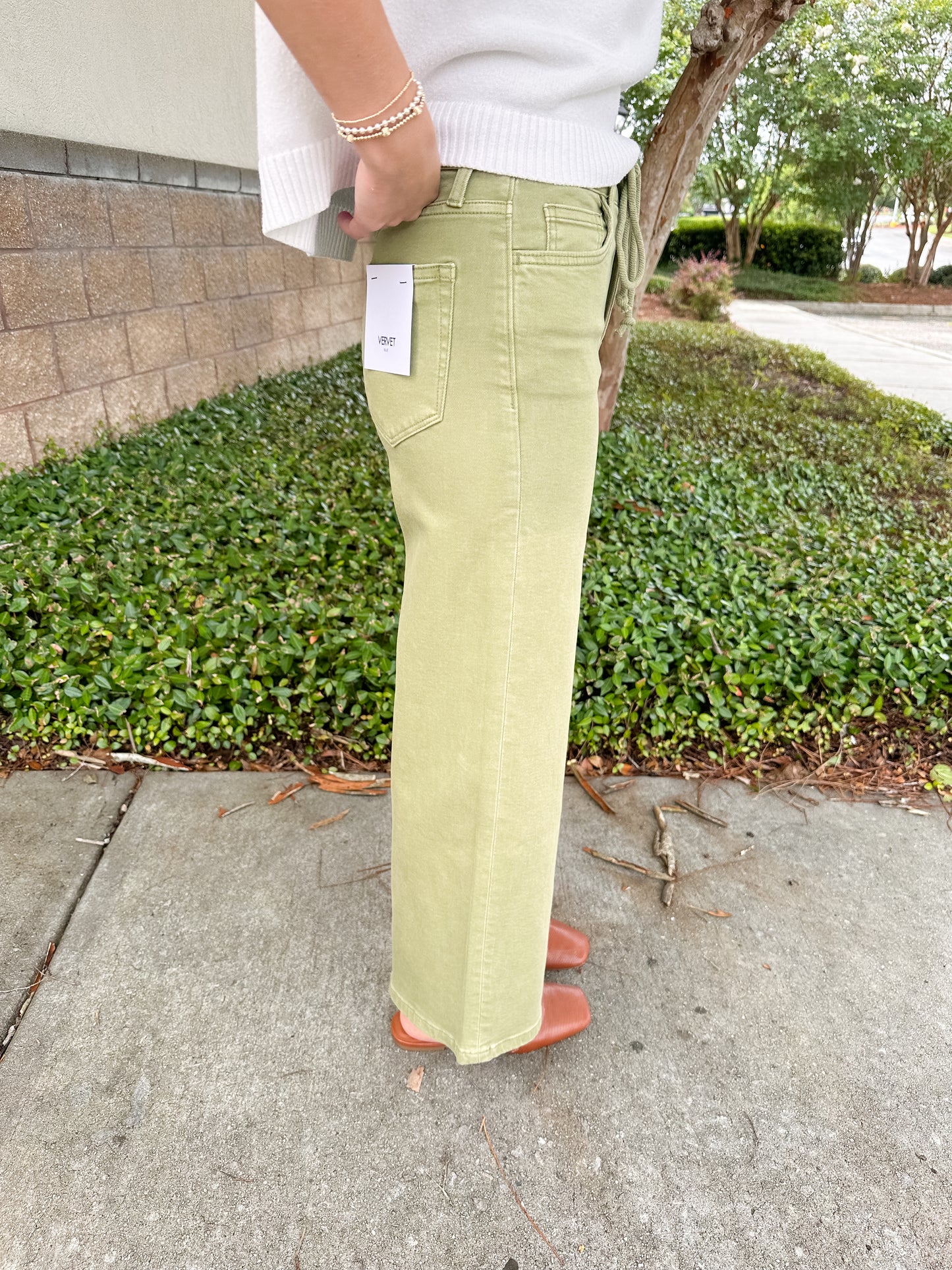 Vervet Olivia Jeans - Eucalyptus