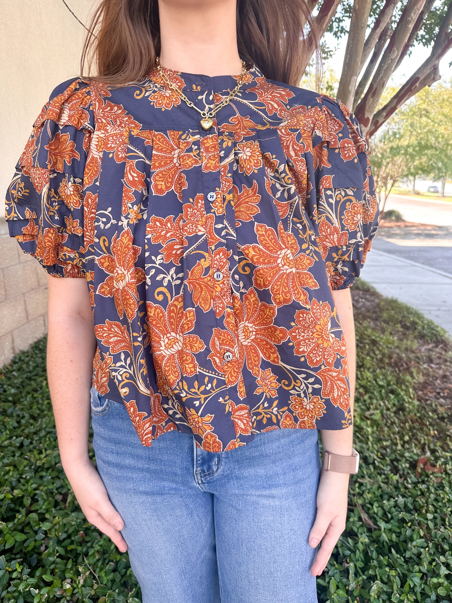 Marlo Top - Navy