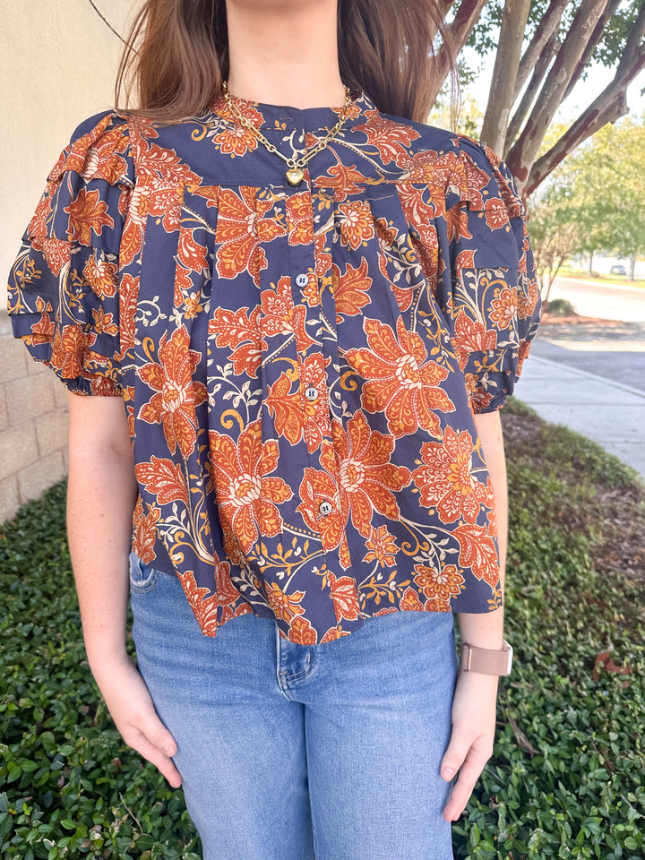 Marlo Top - Navy