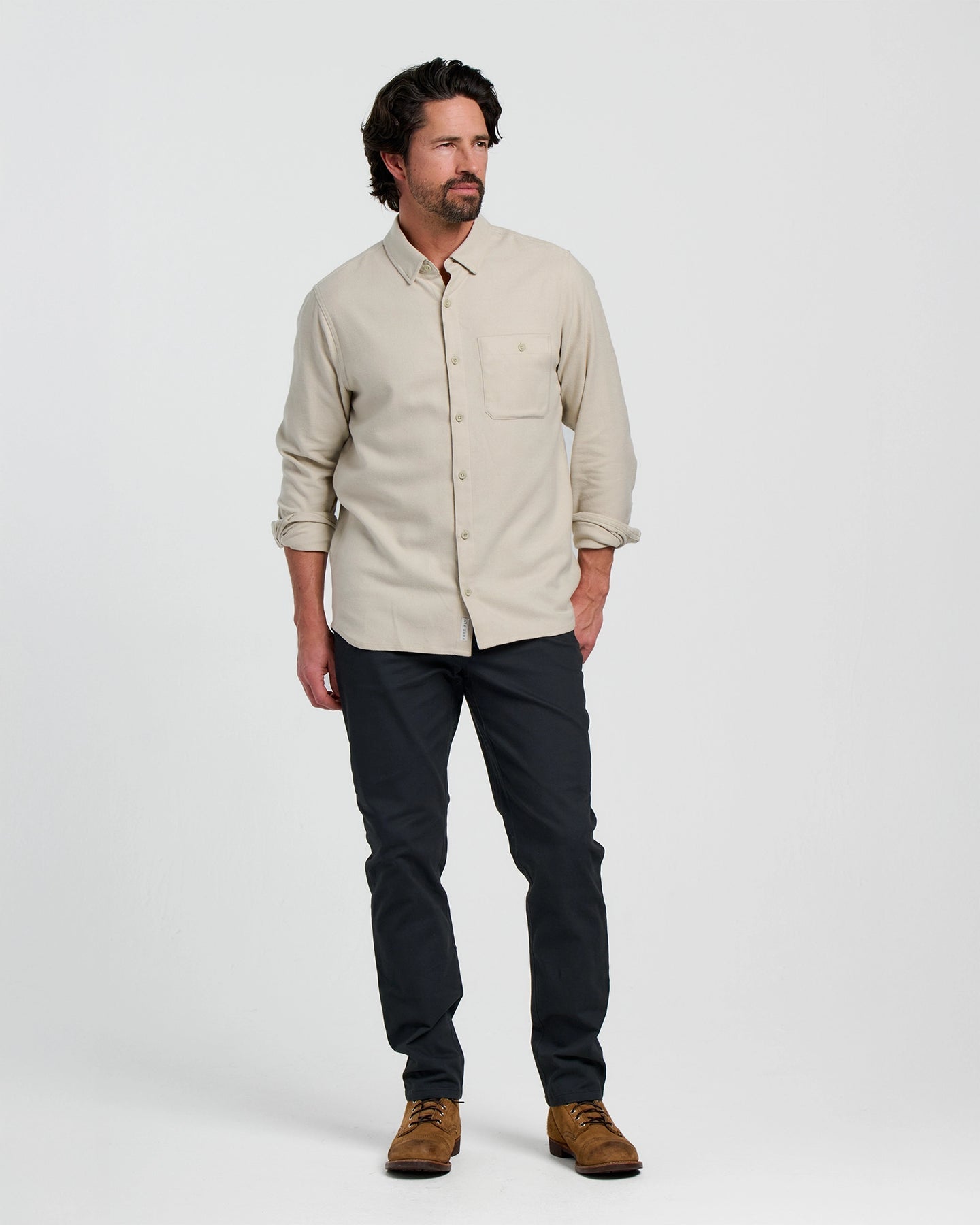 FreeFly Men’s Seawool Flannel Shirt - Sandstone