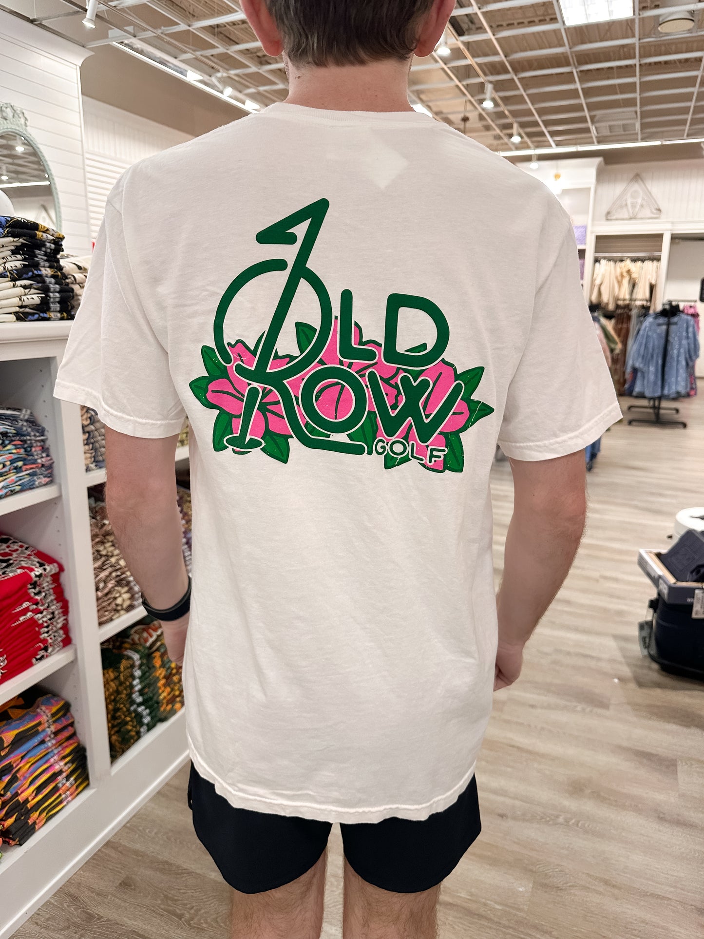 Old Row Golf Flower S/S Pocket T-Shirt - White