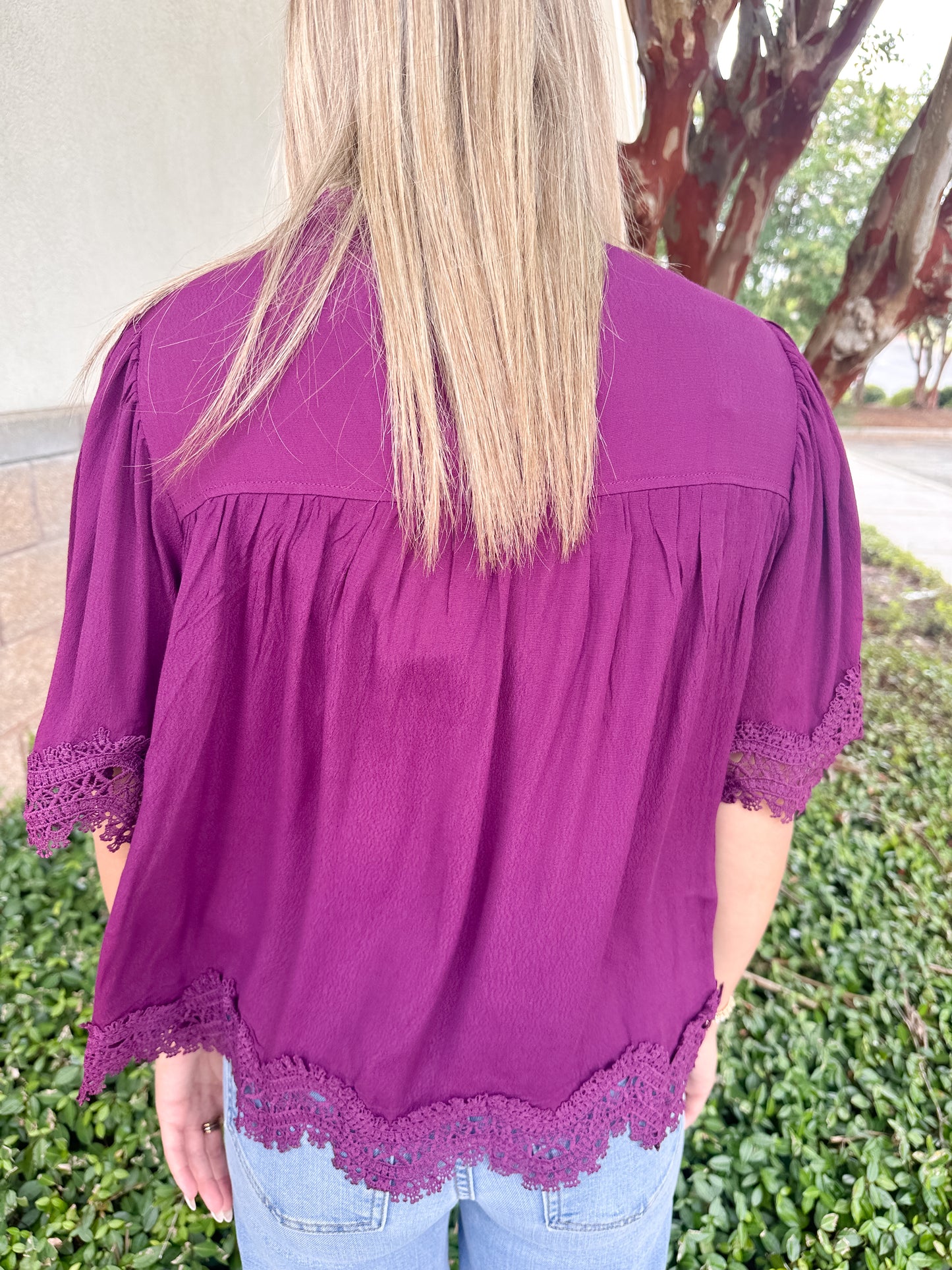 Marie Lace Trim Top