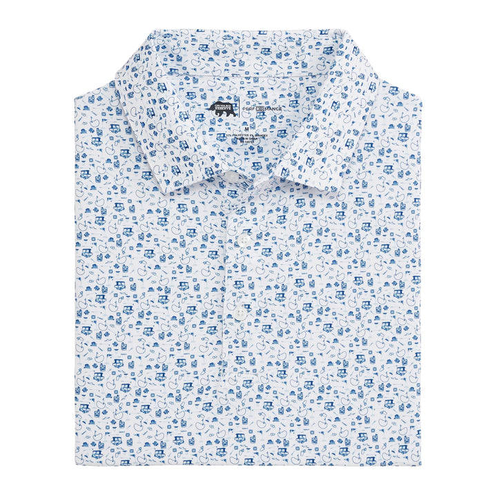 Onward Reserve 19TH Hole Printed Performance Polo - Ensign Blue