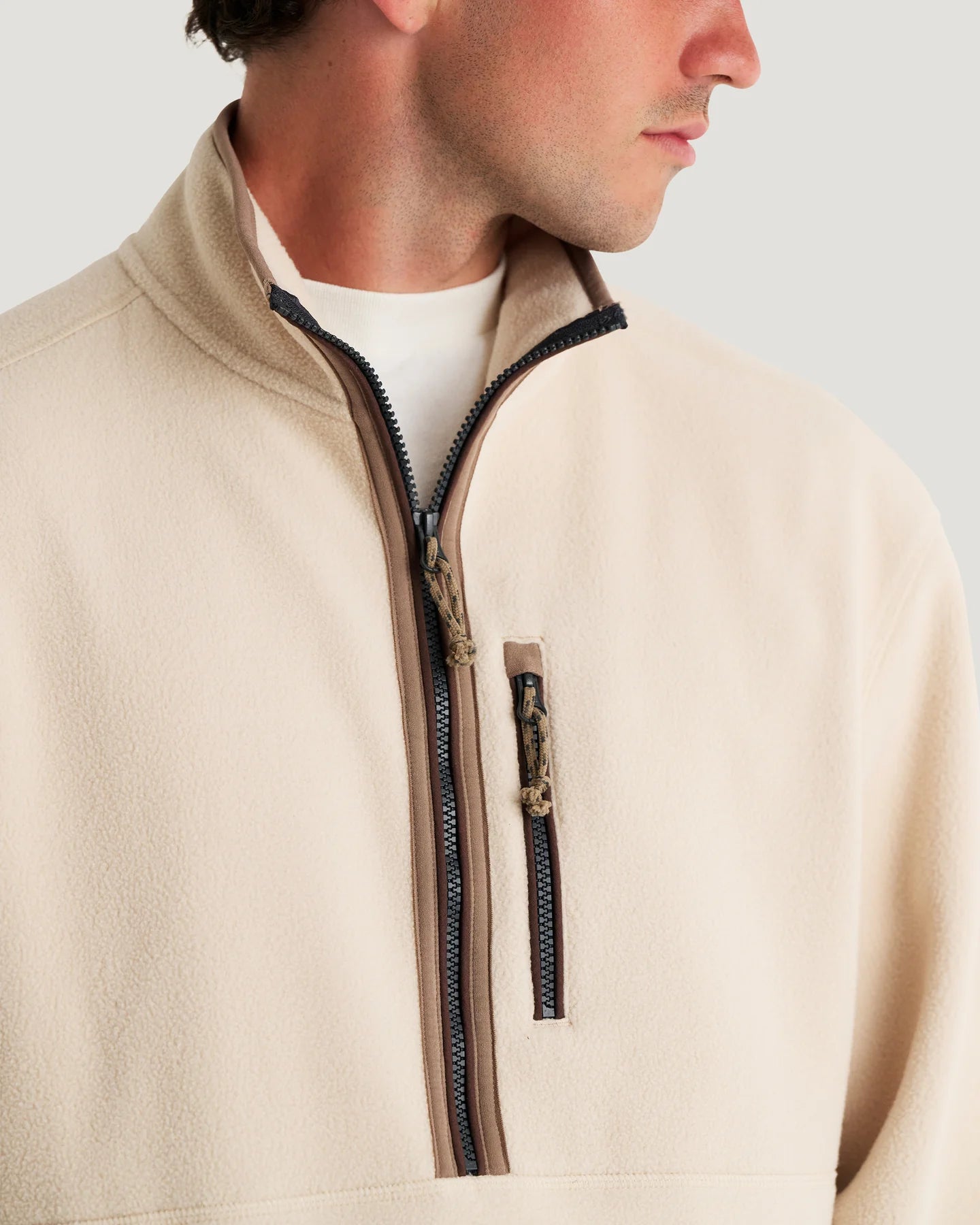 Free Fly Men’s Ashridge Fleece Half Zip - French Oak